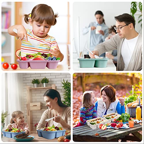 8 Pack Wheat Straw Bento Lunch Containers P419152
