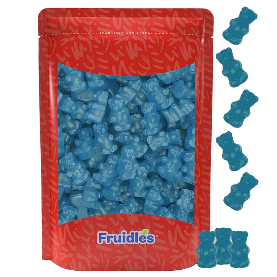 Blue Raspberry Gummi Bears Candy (1 Pound Bag) Z6534