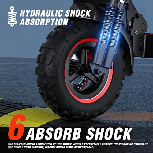 1200W Motor Electric Scooter with Seat, 11" Off-Road, 34MPH Speed, 48v 18ah, 31Miles Range, Dual Brake, Foldable B191310