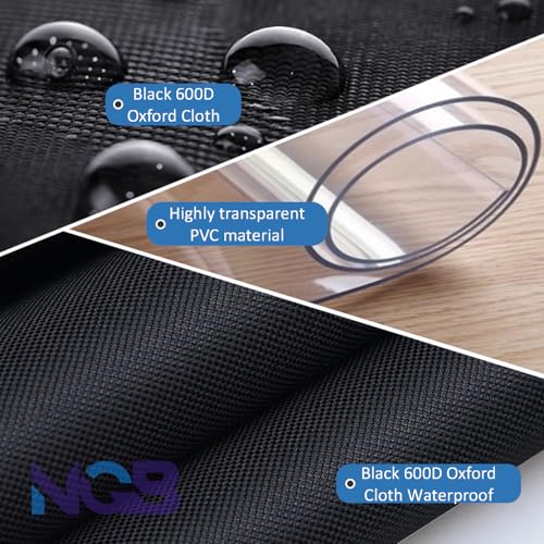 600d Heavy Duty Waterproof Black Dog Kennel Cover 4'Dx4'Wx4.5'H D78312