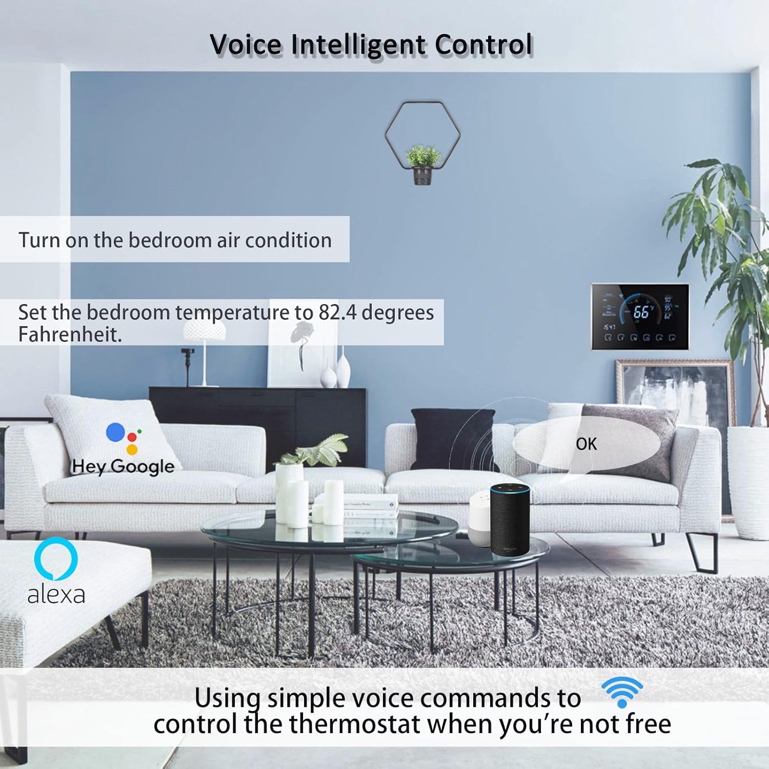 Digital WiFi Thermostat with App and LCD Color Screen R99301