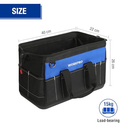 16-inch Wide Mouth Tool Bag with Water Proof Molded Base K89960