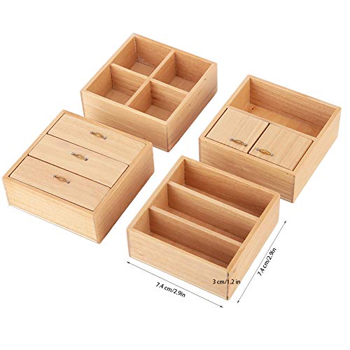 White 1:12 Mini Wood Cabinet Dollhouse Furniture P7091