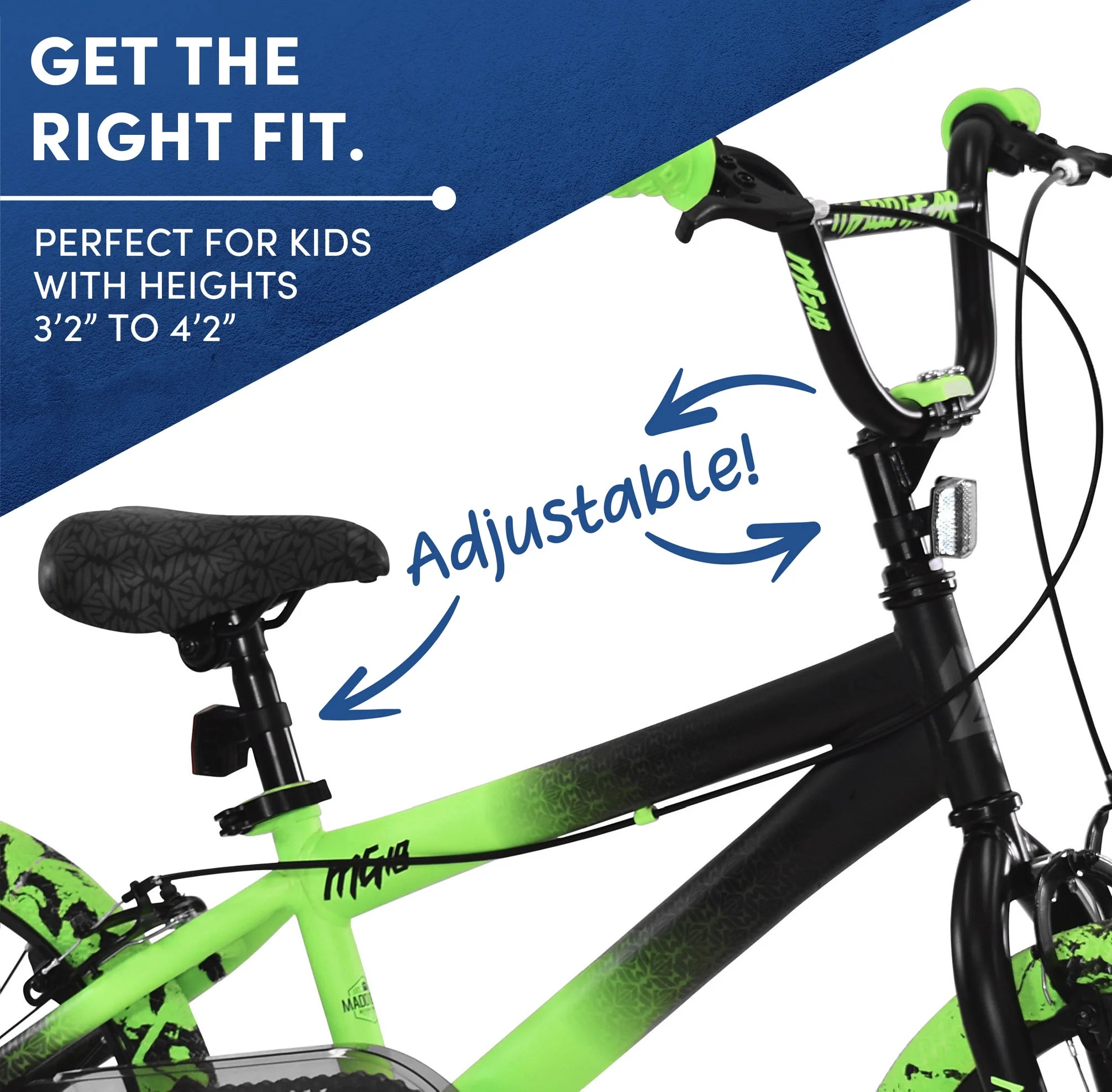 18" Black and Green BMX Bike X639