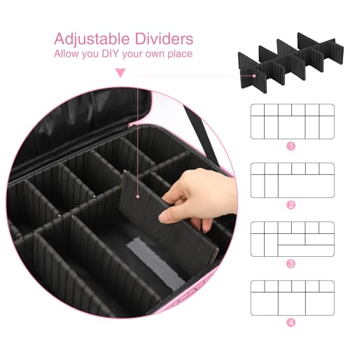 Large Capacity 3 Layers Makeup Case Cosmetic Organizer Brush Bag Barber Train Case M433