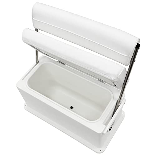 62 Quart White Swingback Cooler Storage Seat B1514