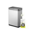 47 Liter 12.4 Gallon Touchless Rectangular Motion Sensor Trash Can with Removable Liner Brushed Stainless Steel Finish M22410