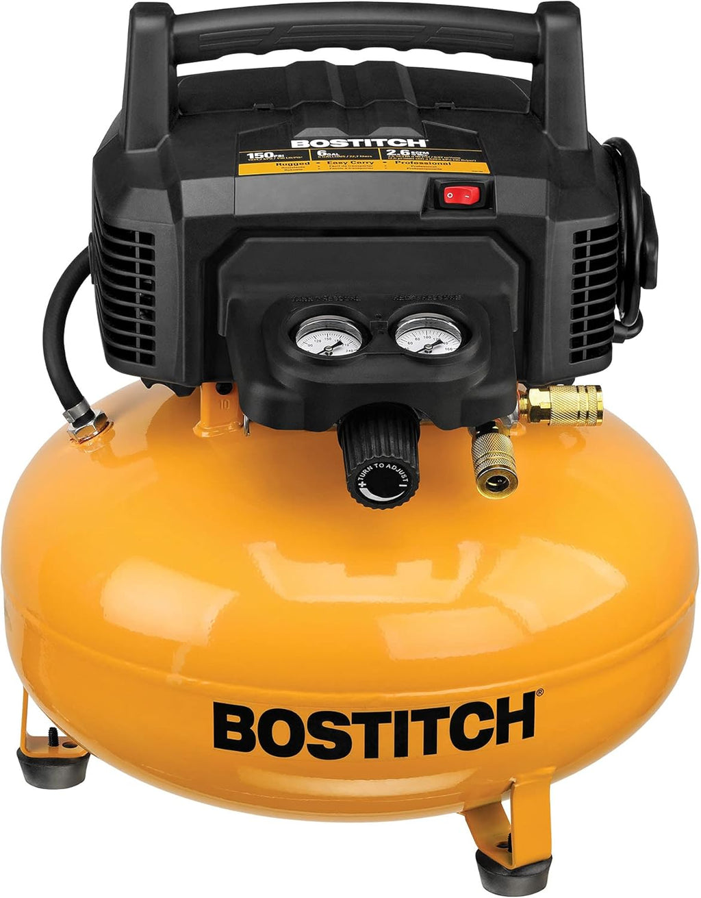 Pancake Air Compressor, Oil-Free, 6 Gallon, 150 PSI H8220