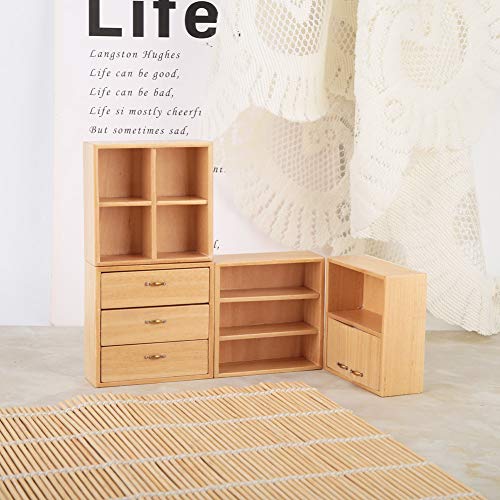 White 1:12 Mini Wood Cabinet Dollhouse Furniture P7091