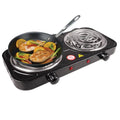 Electric Stove Dual Burner Portable Compact Hot Plate R684854