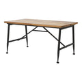 Brown Black Acacia Wood and Iron Coffee Table U689