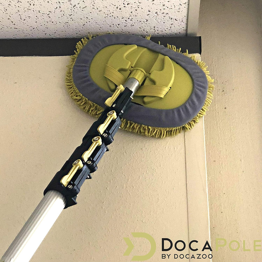 Wall Duster with 7-30 Foot Extension Pole and Chenille Microfiber Cleaning Head U5694