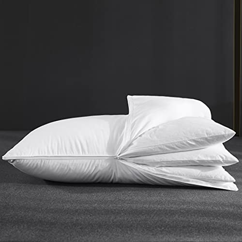 King Size Goose Feather Pillow with Cotton Cover Q169247