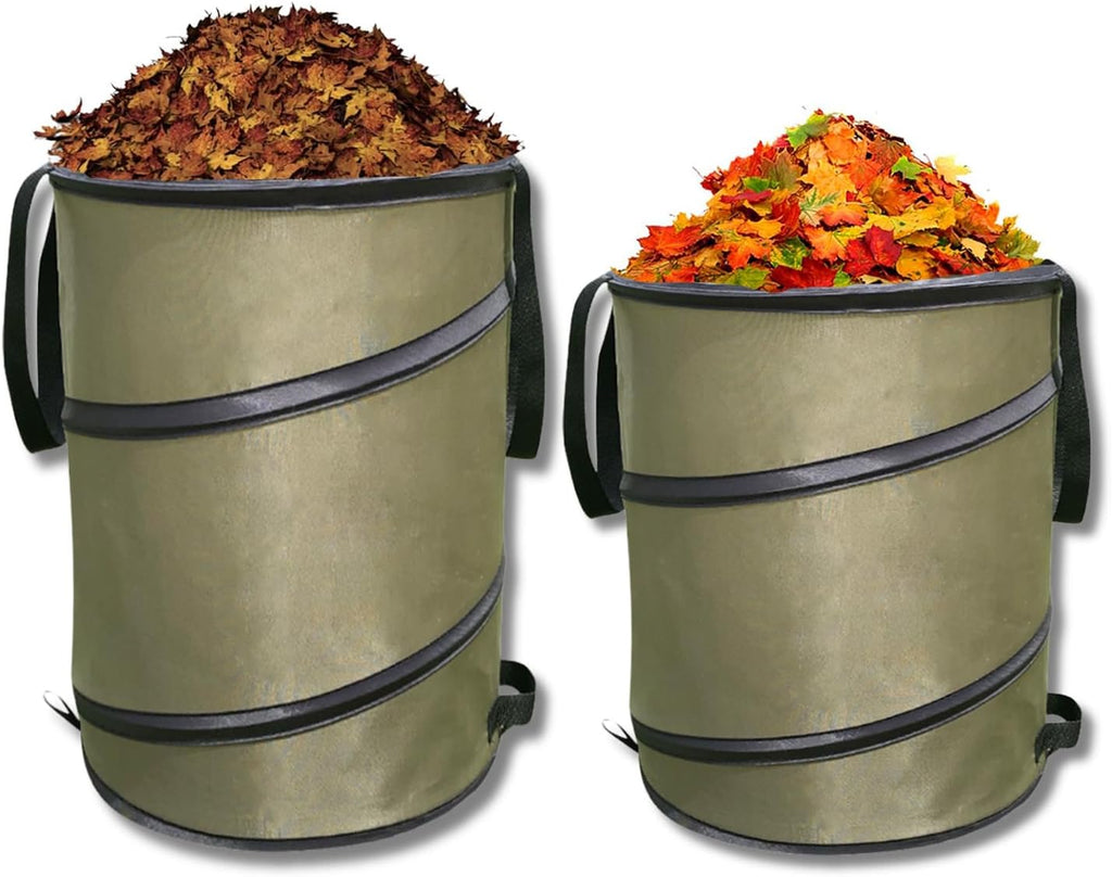 2 Pack 24 Gallon 30 Gallon Pop-Up Reusable Yard Waste Bags D2186