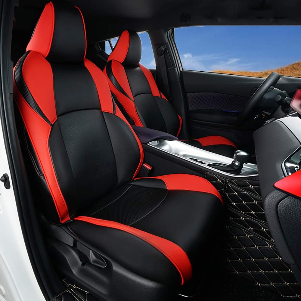 Black Leatherette Car Seat Covers Full Set O628238