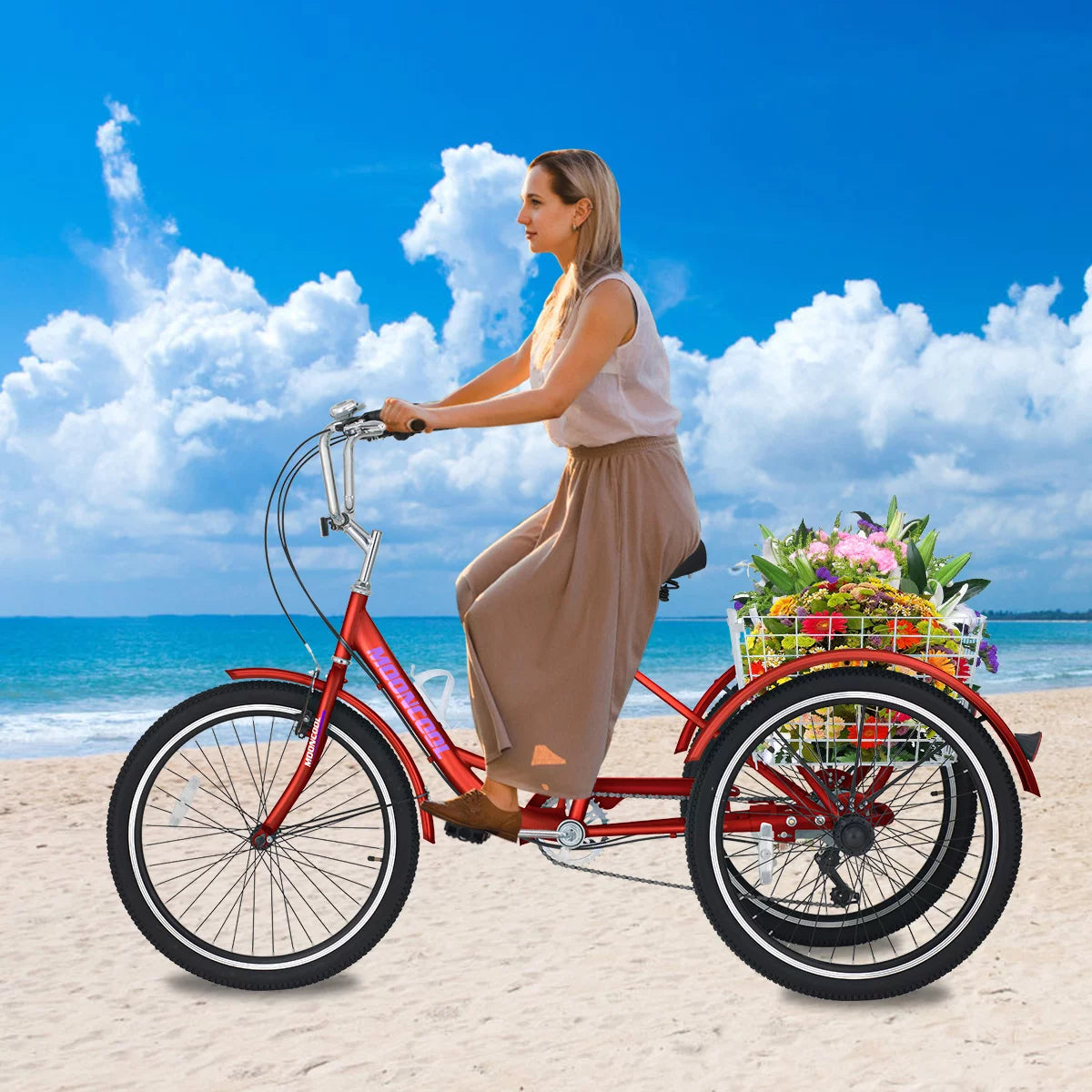 26 inch 7 Speed Adult Tricycle with Basket S7722