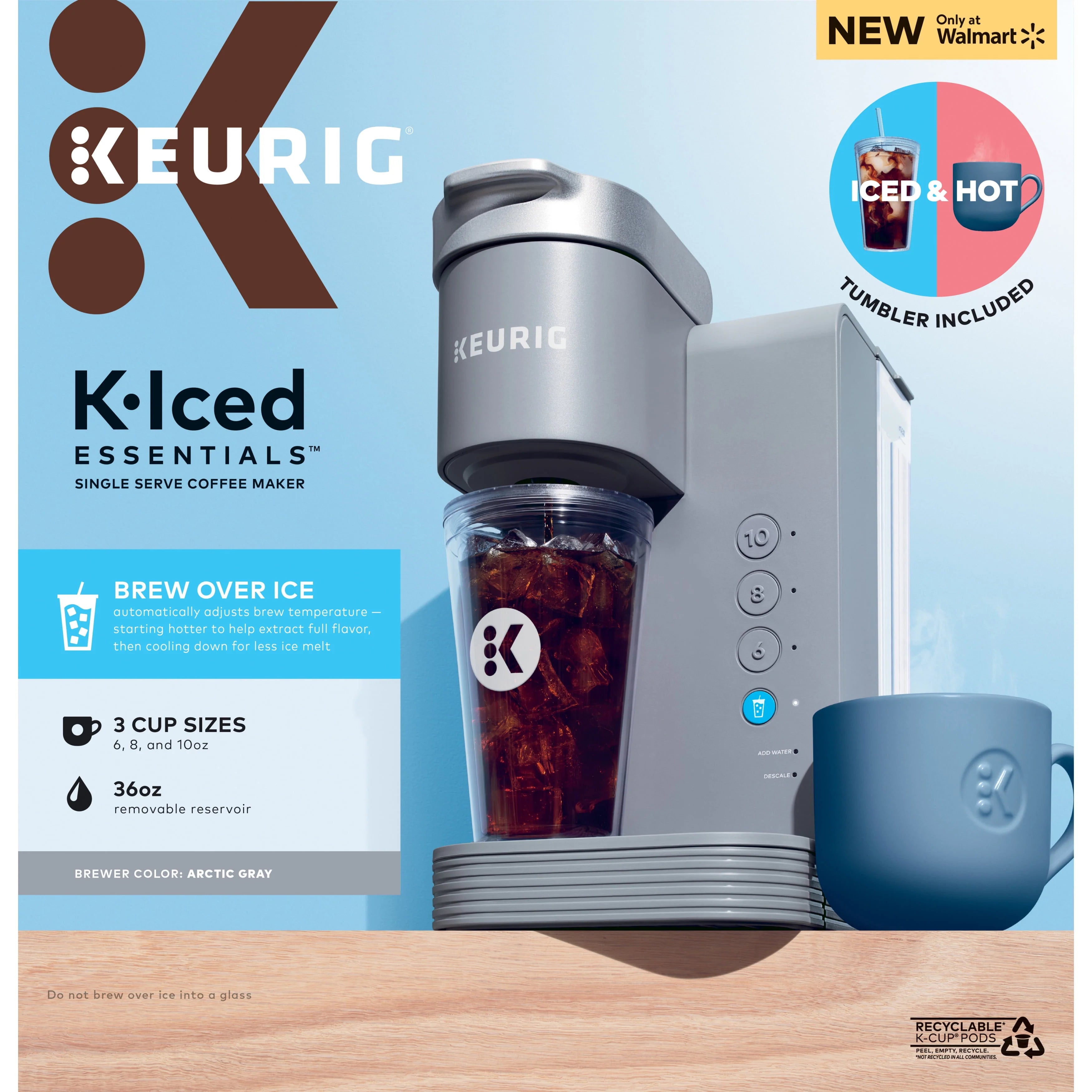 Gray Single-Serve K-Cup Pod Coffee Maker A548373