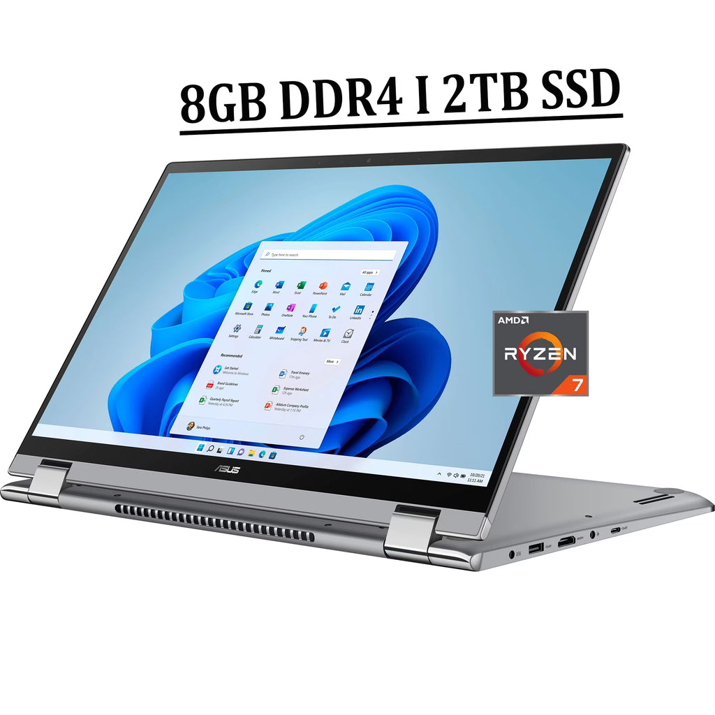 Silver 15.6" FHD IPS Touchscreen 2-in-1 Laptop AMD Ryzen 7 8GB DDR4 2TB SSD NVIDIA GeForce MX450 I504587