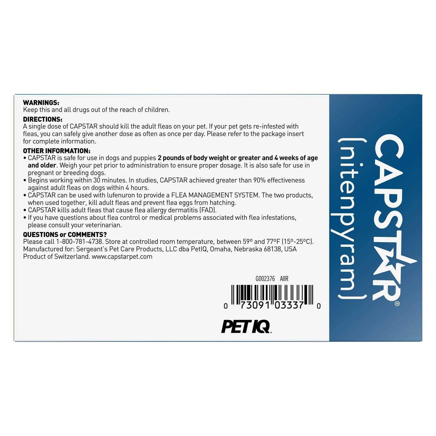 Capstar Flea Tablets for Dogs H880566