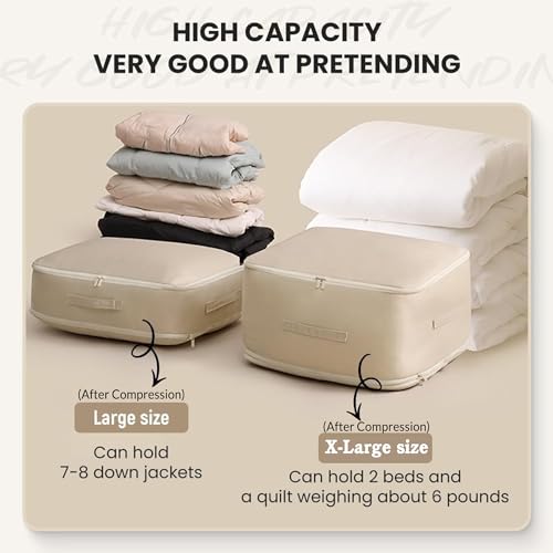 Gray Large Self Compression Storage Bag W982032