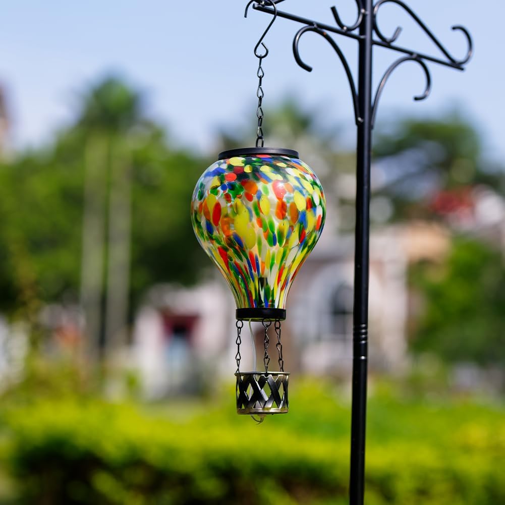 Metal & Glass Solar Lantern with Candle Holder U767354