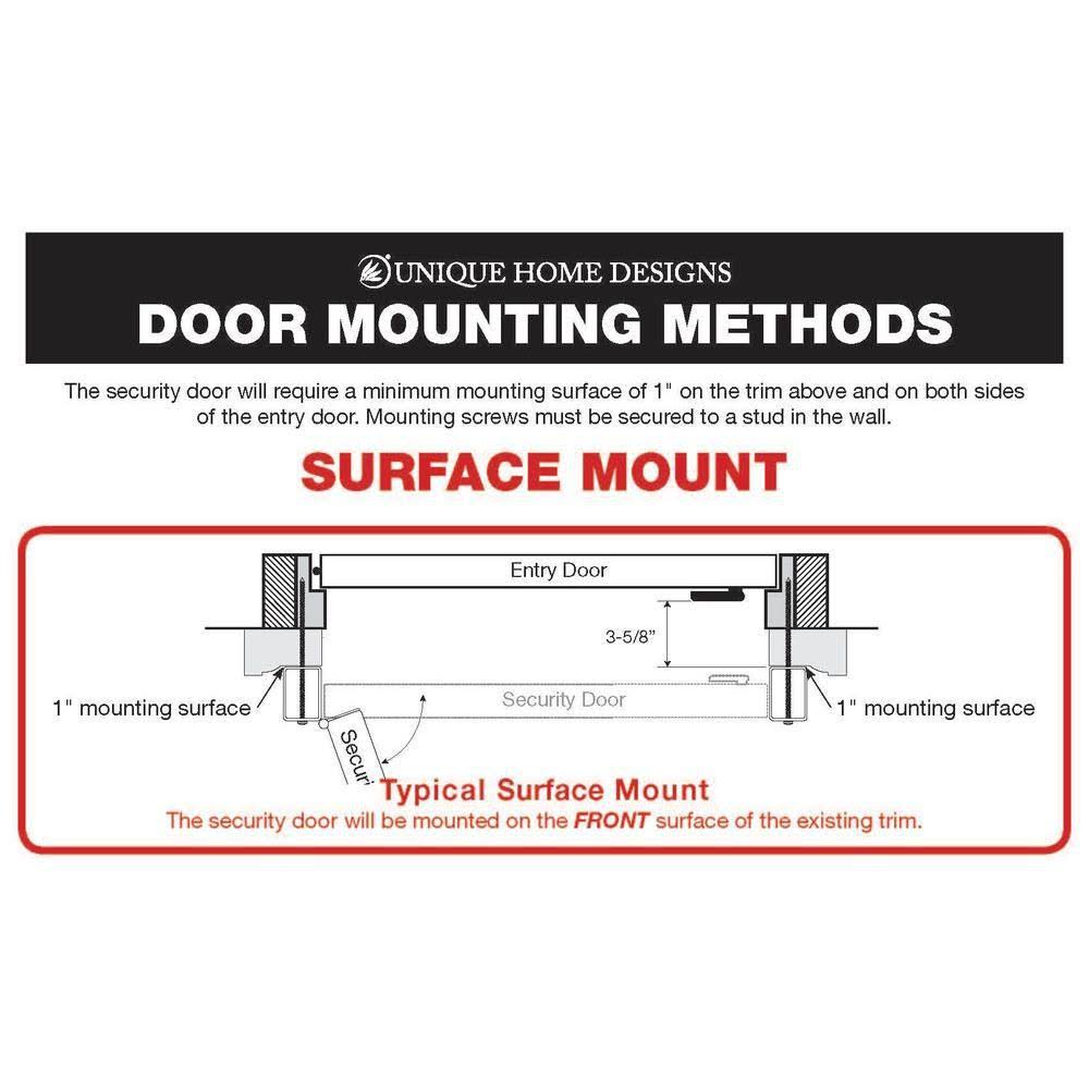 36 in. x 80 in. Black Steel Security Door with Expanded Metal Screen F8452
