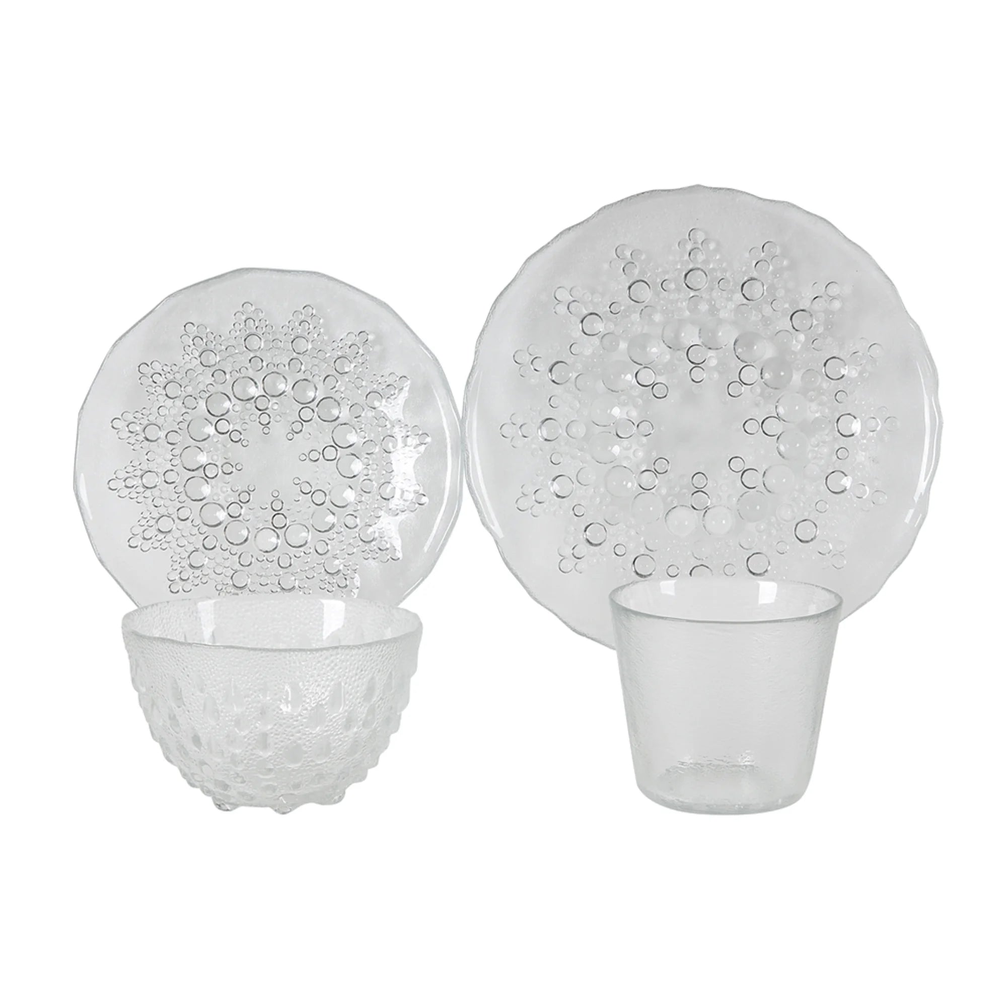 Clear Glass Dinnerware Set - 12.25" - 4ct L37697