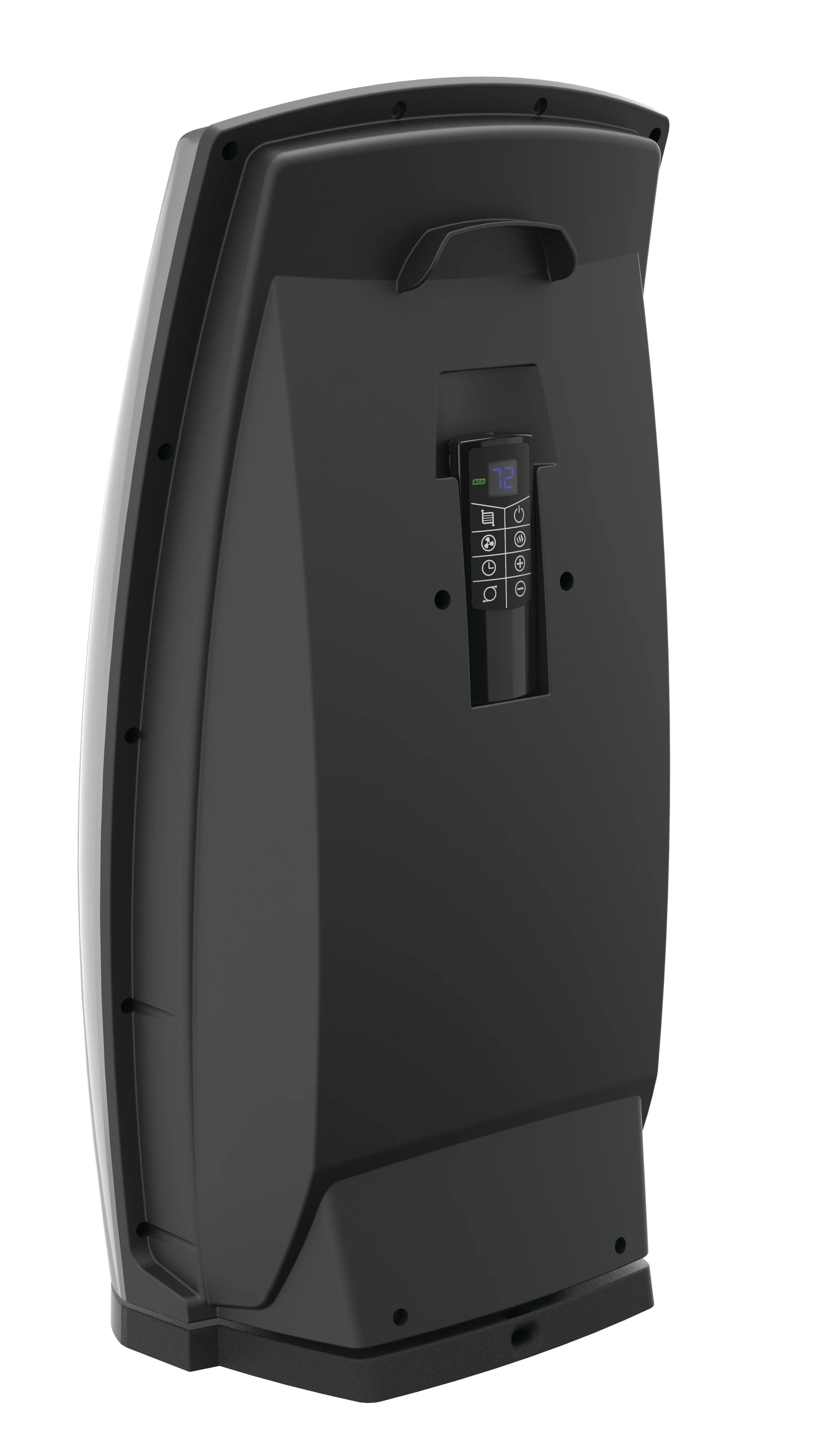 22.5" 1500W Ceramic Room Heater with Remote, Black/Silver I5472