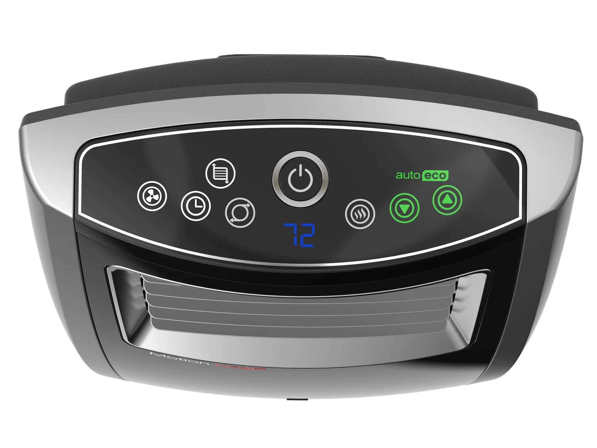 22.5" 1500W Ceramic Room Heater with Remote, Black/Silver I5472