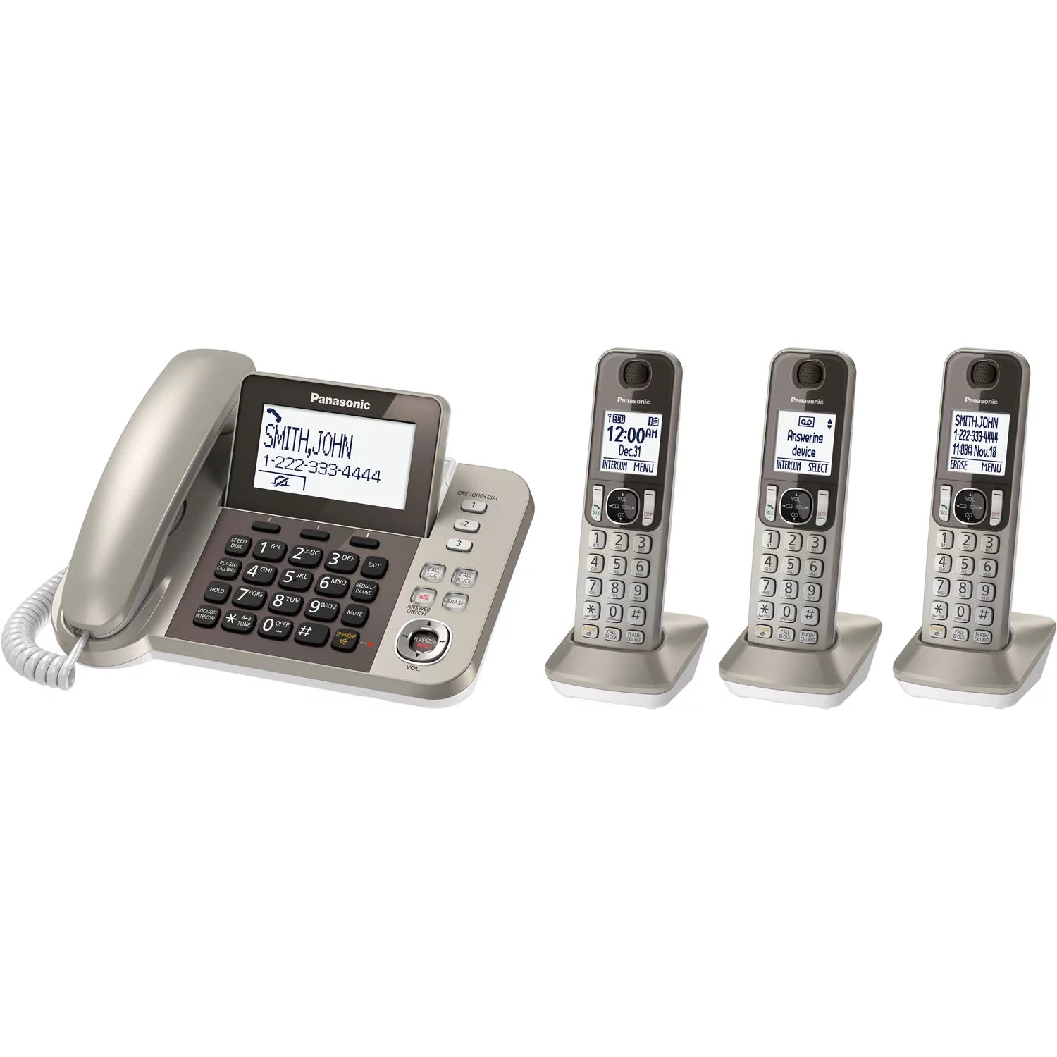 Dect 3-Handset Landline Telephone C101