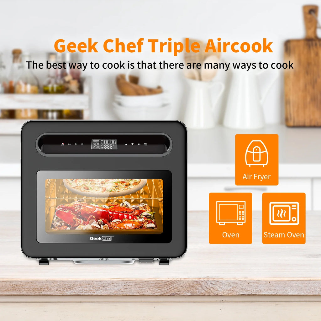 Extra Large Capacity 26 QT Air Fryer Toast Oven Combo with Rotisserie and Dehydrator K349668