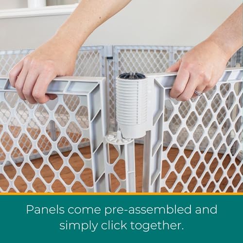 4-Panel Folding Dog Playpen, 26" Tall, Brown N5636