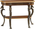 Brown and Gold Console Table 42 x 31.5 x 15.5 D7186