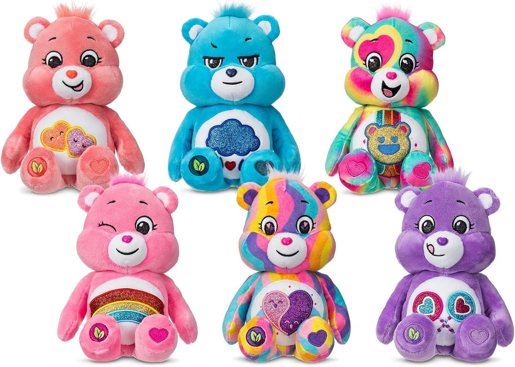 9" Tie Dye Glitter Plush Stuffed Animal S67434