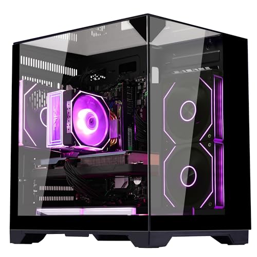 AMD Ryzen 7 5700X 8-Core 3.4 GHz Intel Arc B580 32GB DDR4 RAM 1TB PCIe + 1TB SATA SSD WiFi Bluetooth RGB Fans Windows 11 Pro Black Tower Computer W9173