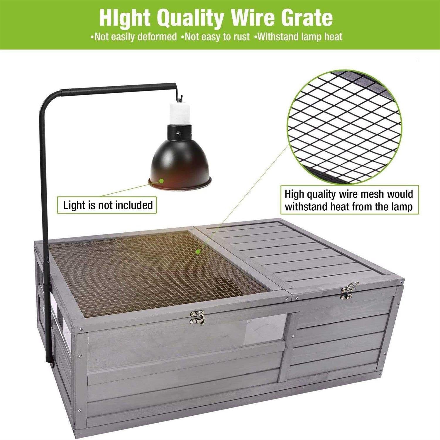 Tortoise Cage Large Tortoise Habitat with Light Support Frame G318057