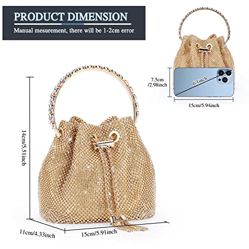 Rhinestone Clutch Purse Top Handle Sparkly Evening Bag Glitter Mini Handbag Z36889