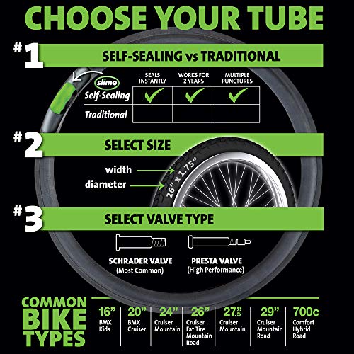 Slime Bike Inner Tube with Puncture Sealant Q17800