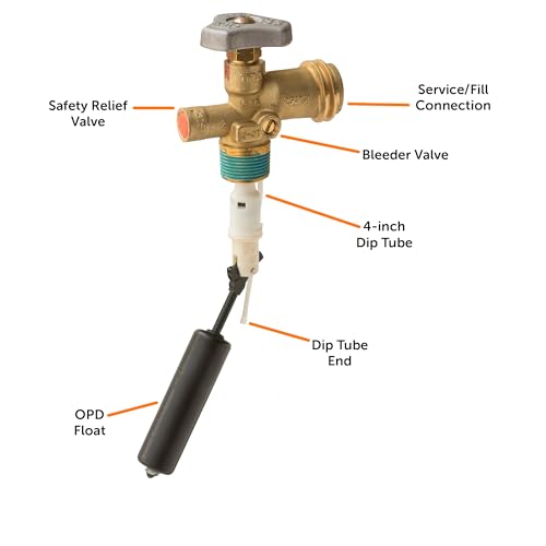 OPD Propane Tank Service Overfill Protection Valve for 20 LB Grill Cylinder Q47313