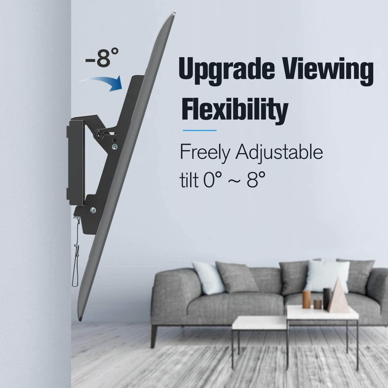 UL Listed TV Wall Mount for 37-70 Inch Flat Screen TV, Low Profile Tilt Version G48375