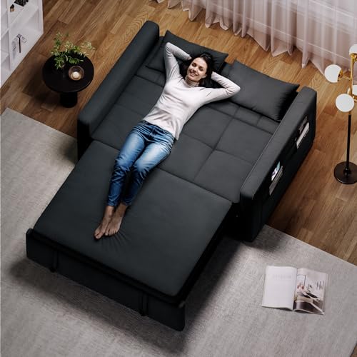 Grey Velvet Full Size Futon Sleeper N75910