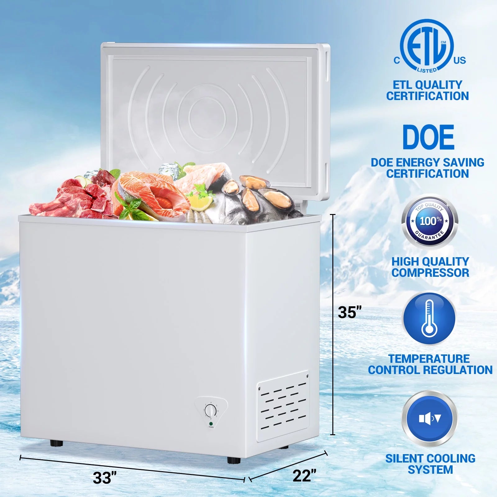 7 Cu. Ft. Chest Freezer with Removable Basket K715