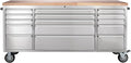 72-inch Stainless Steel Rolling Tool Chest with 15 Drawers S10647