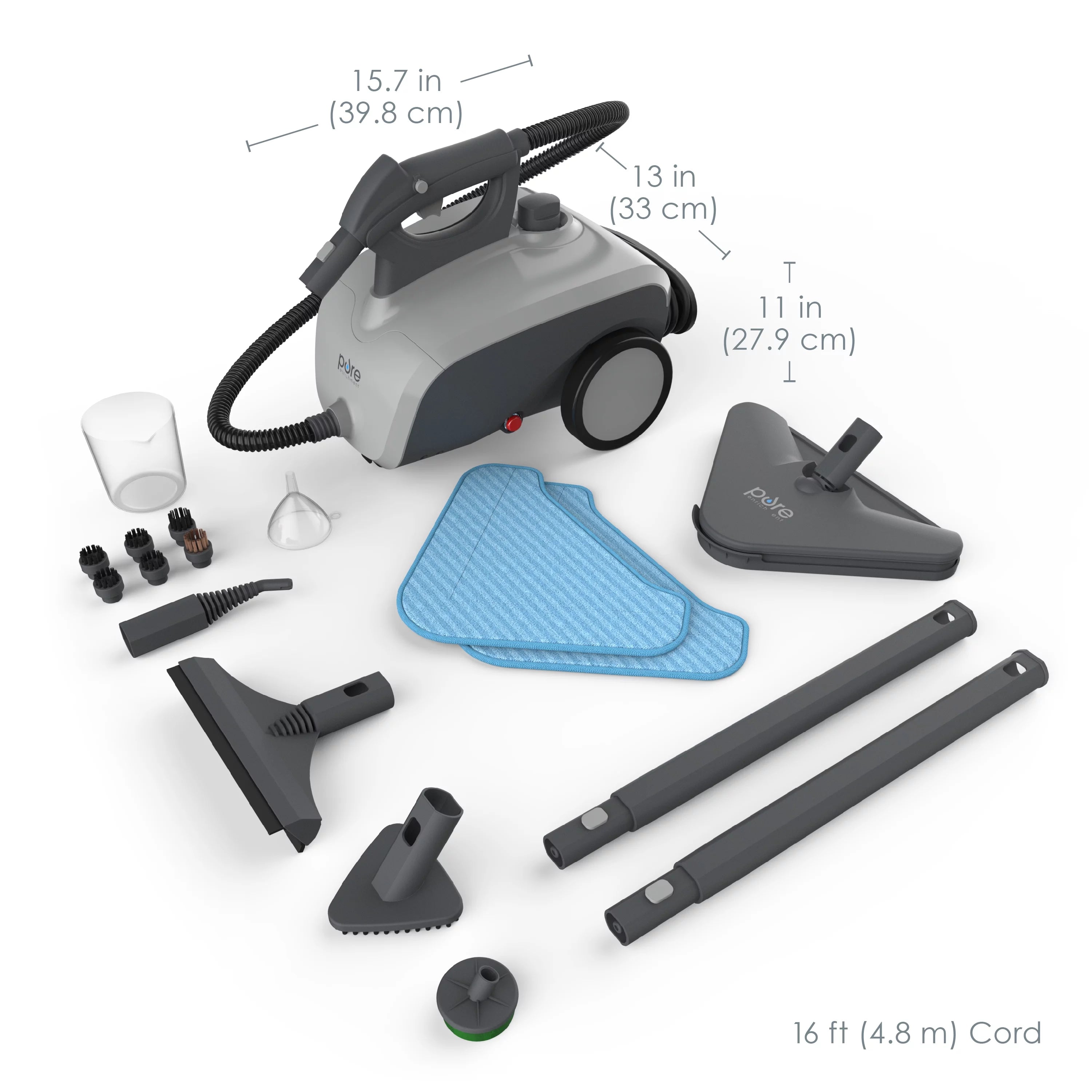 Rolling Steam Cleaner with 18 Accessories A889277