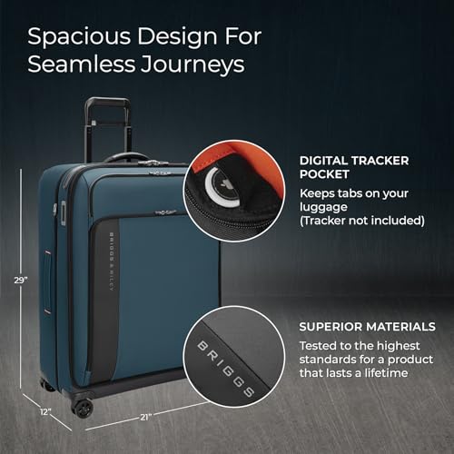 Black 22" Expandable Spinner Softside Luggage O8205