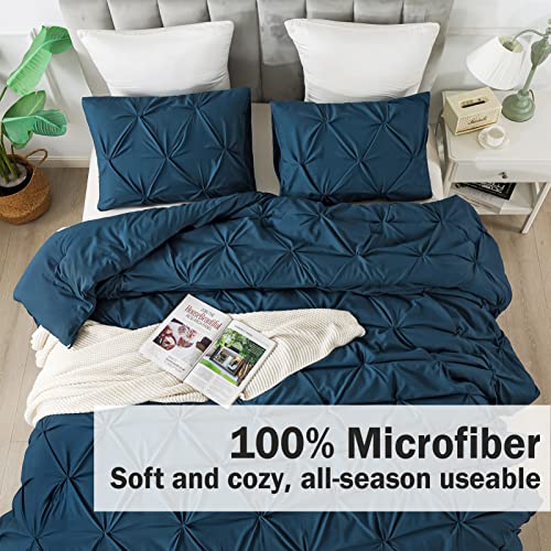California King Comforter Set Black 3 Pieces Oversized Microfiber Down Alternative P878583