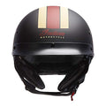 Black Half Helmet with Retro Racing Stripe M707589