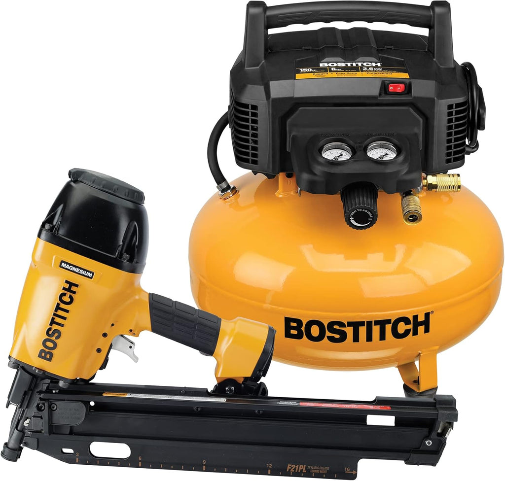 Pancake Air Compressor, Oil-Free, 6 Gallon, 150 PSI H8220
