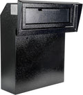 Black Galvanized Steel Mailbox Drop Box F838871