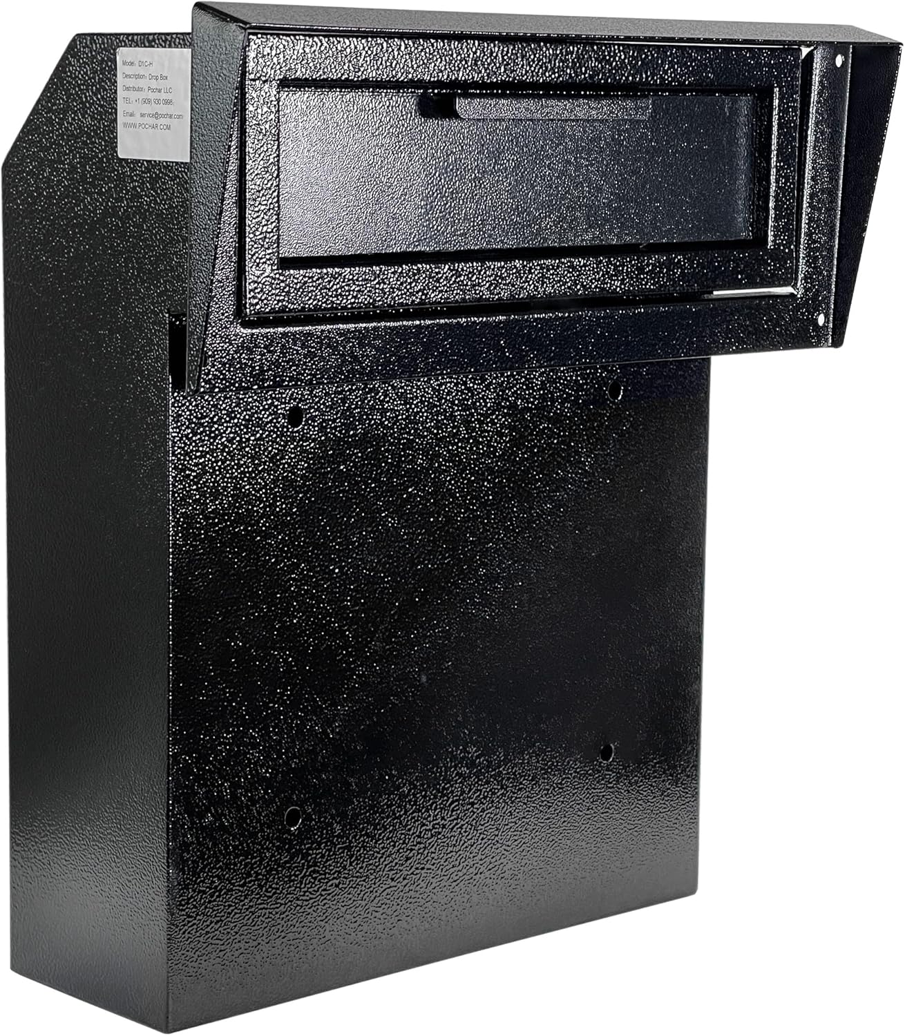Black Galvanized Steel Mailbox Drop Box F838871